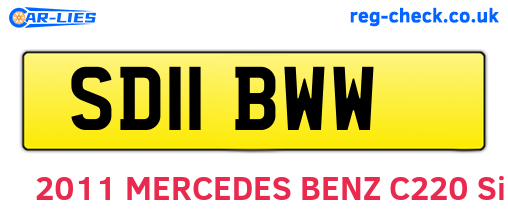 SD11BWW are the vehicle registration plates.