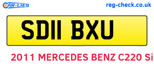SD11BXU are the vehicle registration plates.