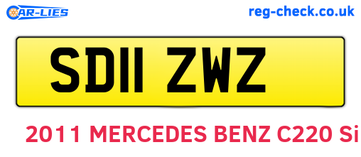 SD11ZWZ are the vehicle registration plates.
