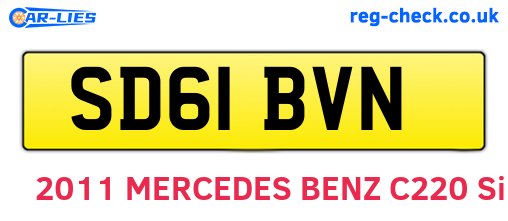 SD61BVN are the vehicle registration plates.