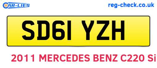 SD61YZH are the vehicle registration plates.