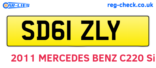 SD61ZLY are the vehicle registration plates.