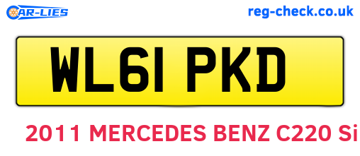 WL61PKD are the vehicle registration plates.