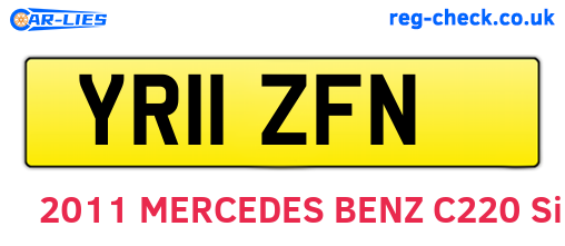 YR11ZFN are the vehicle registration plates.