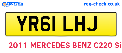 YR61LHJ are the vehicle registration plates.