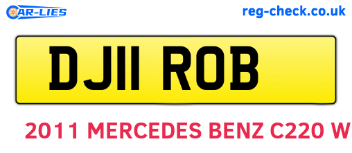 DJ11ROB are the vehicle registration plates.