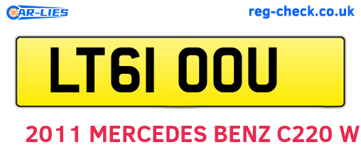 LT61OOU are the vehicle registration plates.