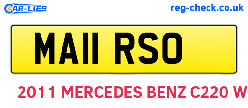 MA11RSO are the vehicle registration plates.