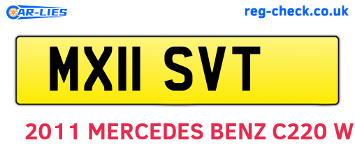 MX11SVT are the vehicle registration plates.