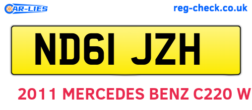 ND61JZH are the vehicle registration plates.