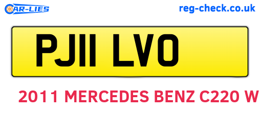 PJ11LVO are the vehicle registration plates.