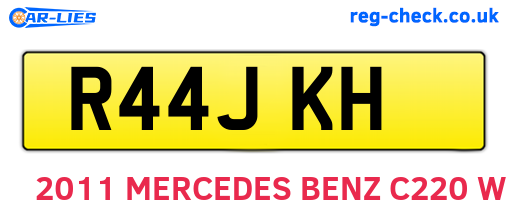 R44JKH are the vehicle registration plates.