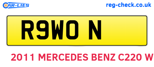 R9WON are the vehicle registration plates.