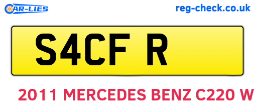 S4CFR are the vehicle registration plates.