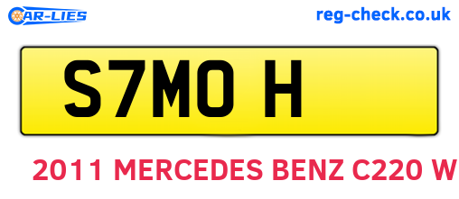 S7MOH are the vehicle registration plates.
