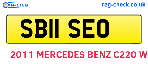 SB11SEO are the vehicle registration plates.