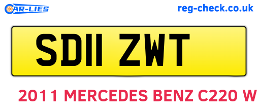 SD11ZWT are the vehicle registration plates.