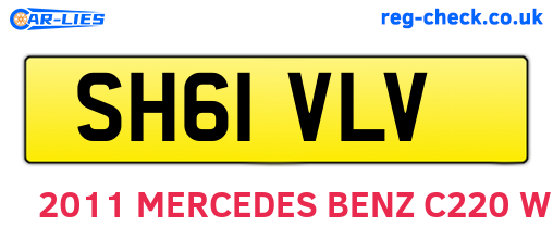 SH61VLV are the vehicle registration plates.