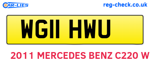 WG11HWU are the vehicle registration plates.