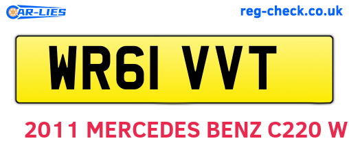 WR61VVT are the vehicle registration plates.