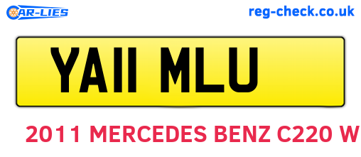 YA11MLU are the vehicle registration plates.