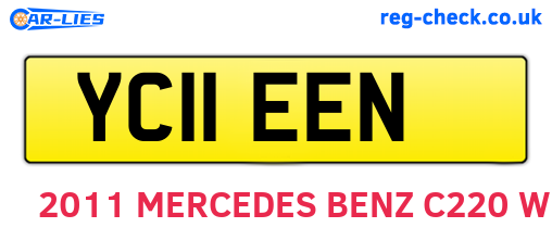 YC11EEN are the vehicle registration plates.