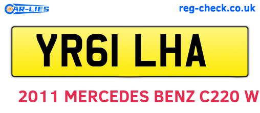 YR61LHA are the vehicle registration plates.