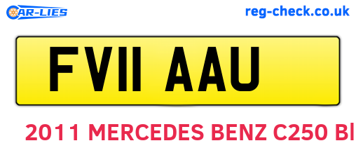 FV11AAU are the vehicle registration plates.