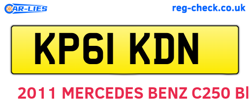 KP61KDN are the vehicle registration plates.