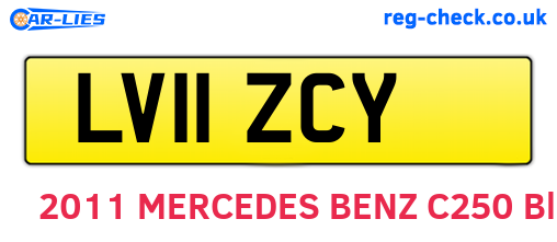 LV11ZCY are the vehicle registration plates.