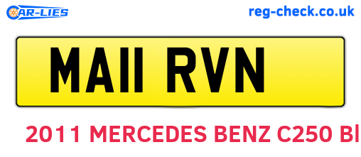 MA11RVN are the vehicle registration plates.
