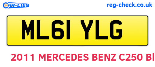 ML61YLG are the vehicle registration plates.