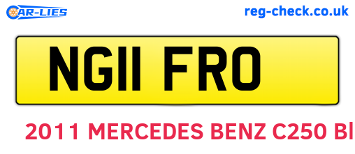 NG11FRO are the vehicle registration plates.