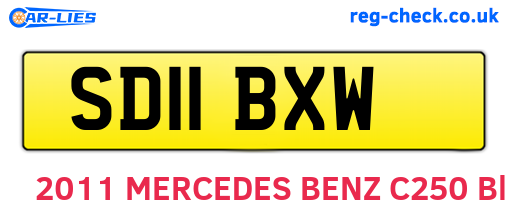 SD11BXW are the vehicle registration plates.