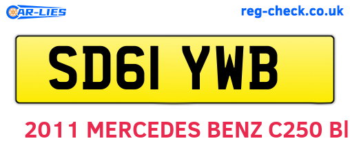 SD61YWB are the vehicle registration plates.