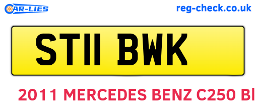 ST11BWK are the vehicle registration plates.
