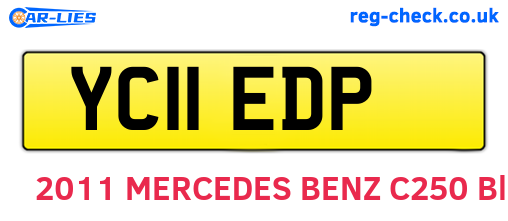 YC11EDP are the vehicle registration plates.