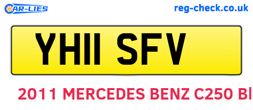 YH11SFV are the vehicle registration plates.