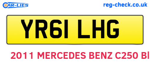 YR61LHG are the vehicle registration plates.