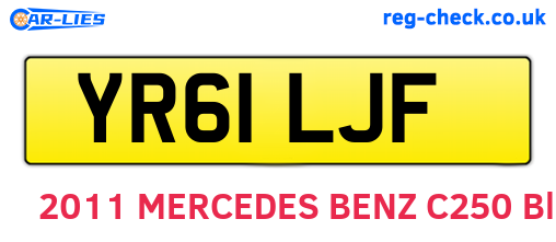 YR61LJF are the vehicle registration plates.