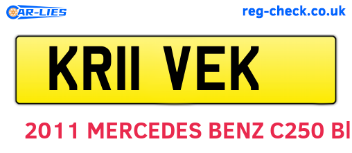 KR11VEK are the vehicle registration plates.