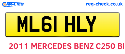 ML61HLY are the vehicle registration plates.