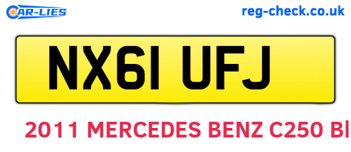 NX61UFJ are the vehicle registration plates.