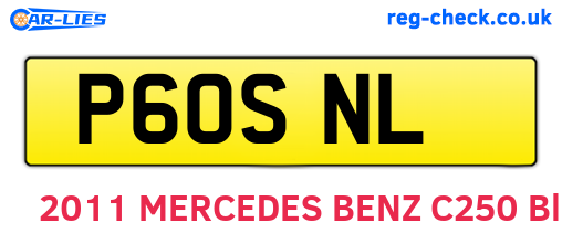 P60SNL are the vehicle registration plates.