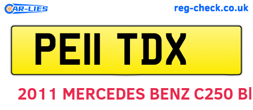 PE11TDX are the vehicle registration plates.