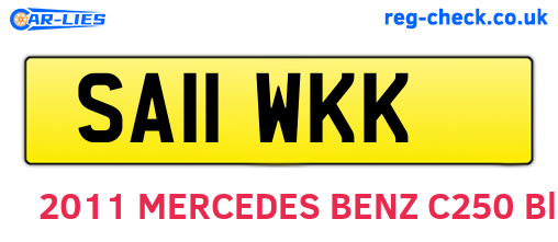 SA11WKK are the vehicle registration plates.
