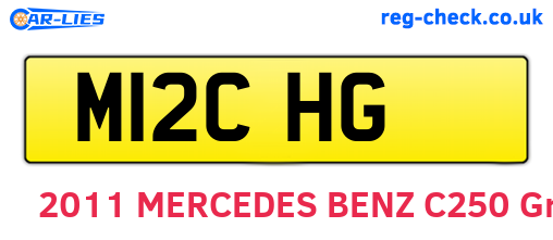 M12CHG are the vehicle registration plates.