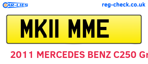 MK11MME are the vehicle registration plates.