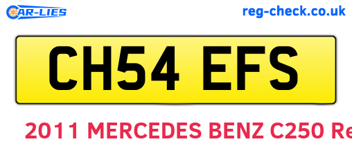 CH54EFS are the vehicle registration plates.