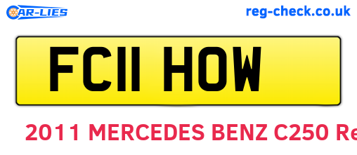 FC11HOW are the vehicle registration plates.